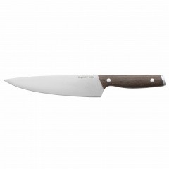 Chef's knife with dark wooden handle 20 cm