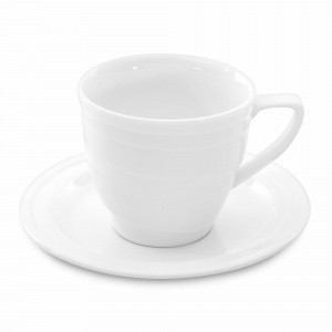 Medium coffee cup and saucer