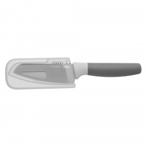 Couteau à légumes avec zesteur gris 11cm