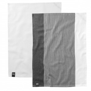 2-pc tea towel white set