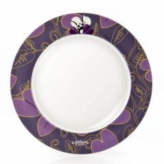 4x round plate purple