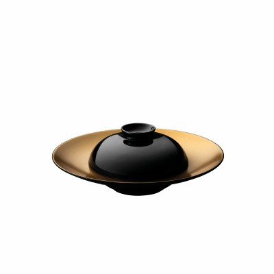 Deep presentation plate and bowl black