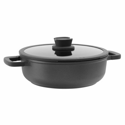 Covered 2-handle sauté pan non-stick Stone 28cm