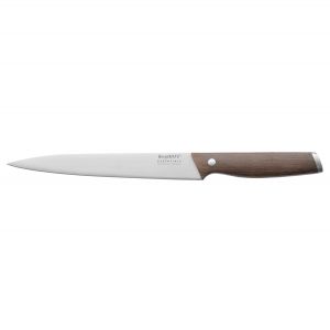 Carving knife with dark wooden handle 20 cm