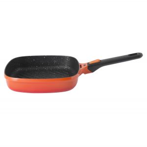 Grill pan with detachable handle orange 24 cm - Gem