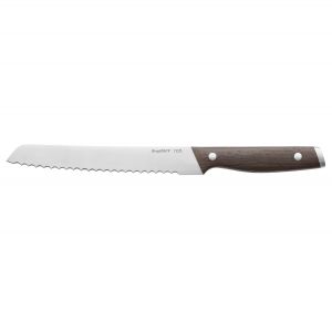 Bread knife with dark wooden handle 20 cm - Ron