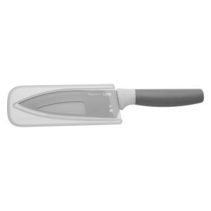 Couteau de chef avec fontion à effeuiller les herbes gris 14 cm - Leo